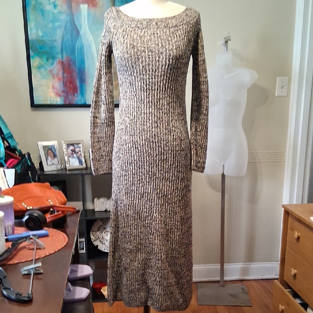 Elegant Knit Long Sleeve Dress